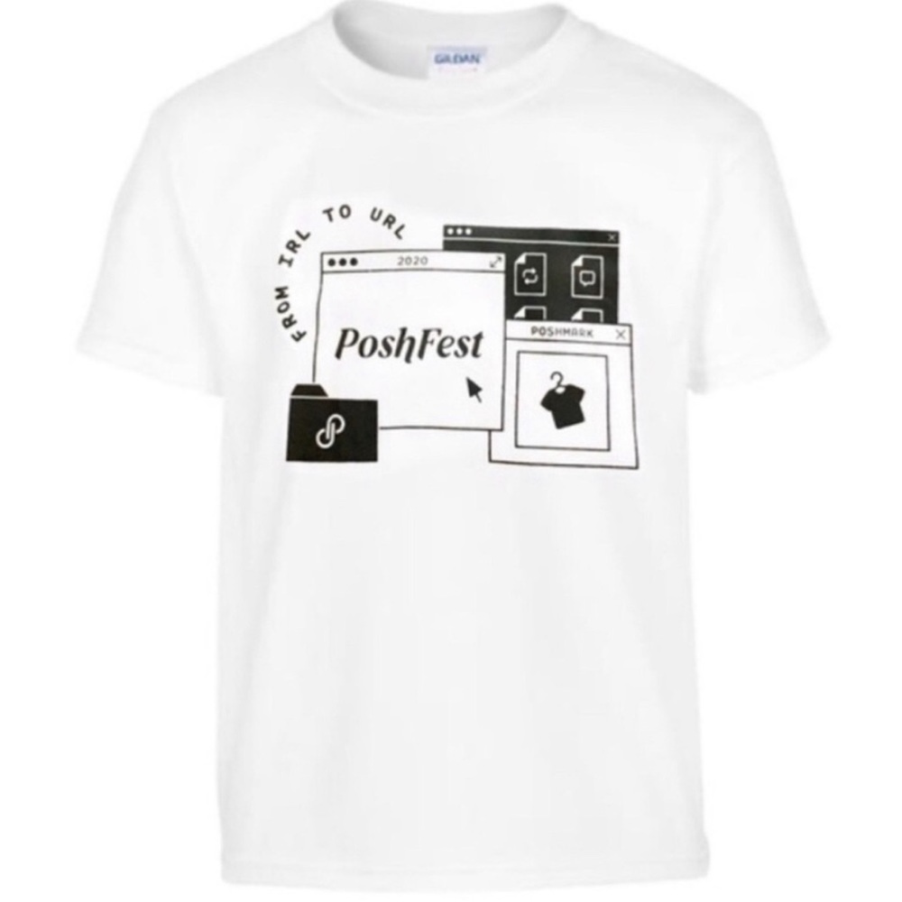POSHMARK PoshFest 2020 White T-Shirt Size M